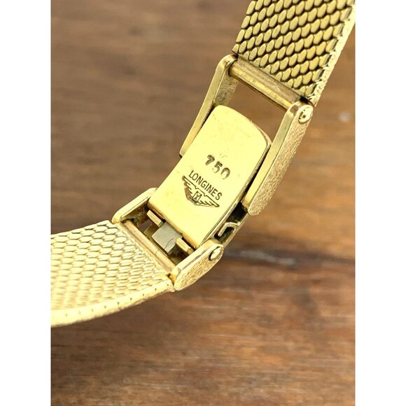 Longines Womens Watch 18k Yellow Gold Textured Vintage 1974 Swiss Hand Wind 15mm - Picture 9 of 16
